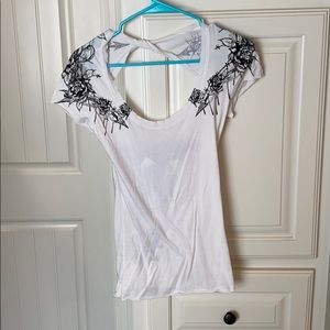 Crash and Burn T-shirt with cut out back